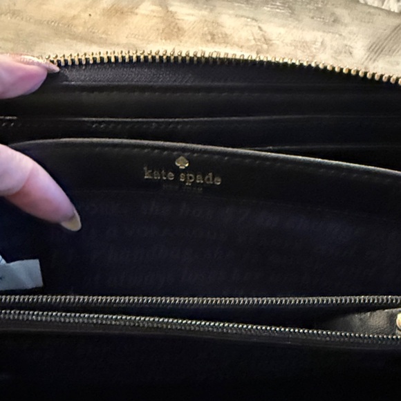 Kate Spade Navy and Cream Striped Wallet - Picture 3 of 3